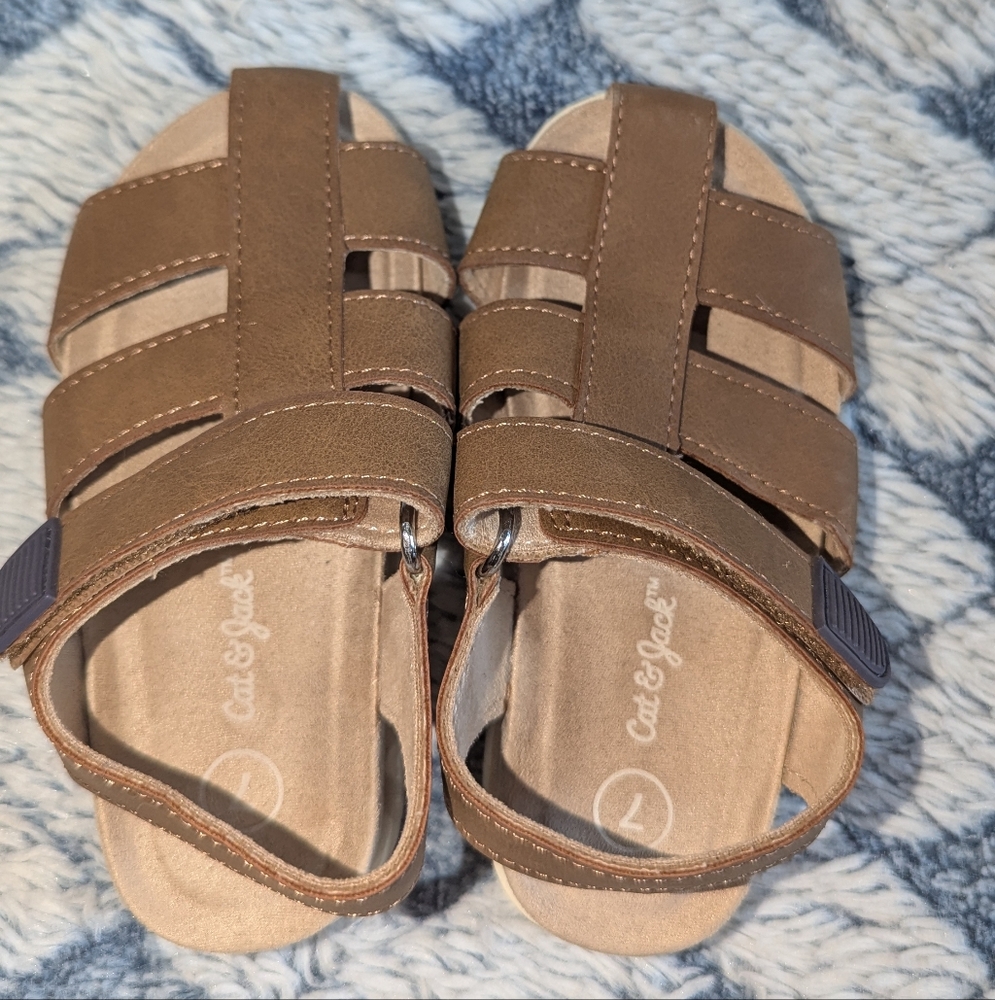 Brown Kids Cat & Jack Fisherman Sandals - Picture 3 of 4
